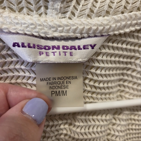 ‼️3/$30‼️Allison Daley 3/4 Sleeve Cardigan  Open Front Spring Medium Petitie - Picture 4 of 11
